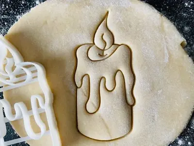 £4.35 • Buy Candle Christmas Cookie Cutter Baking Biscuit Fondant