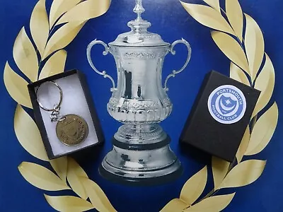 PORTSMOUTH FC Esso FA Cup Centenary Coin 1972  Keyring Gift Boxed • £7.50