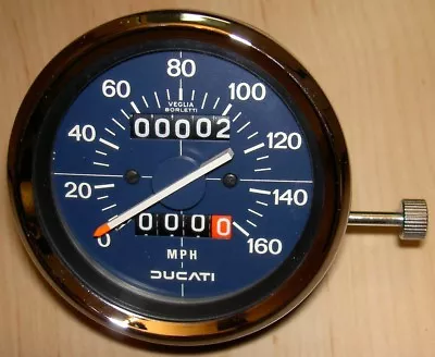 1980's Ducati NOS 160MPH Veglia Speedometer 1610 Revs = 1 Mile  0799.38.990 • $59.99