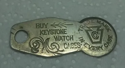 Vintage Advertising Keystone  Watch Case Opener KEY Fob  12 Maiden Ave. New York • $34.95