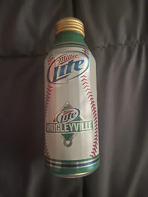 Miller Liter Wrigleyville Baseball Design 16oz Aluminum Bottle • $3