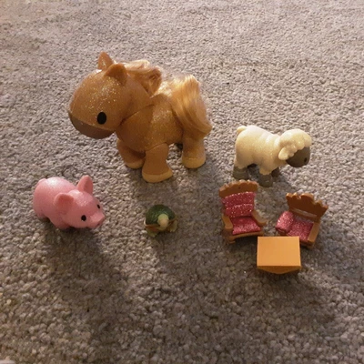 £18 • Buy Disney Store Animator Collection Accessories Horse,Pig,Turtle, Chairs & Table