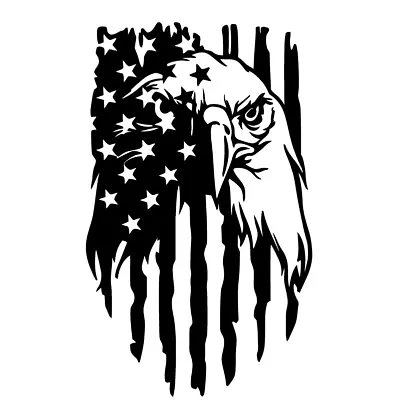 American Eagle Flag Hood Decal Sticker SUV Truck Off Road 4x4 Car - ANY SIZE • $9.99