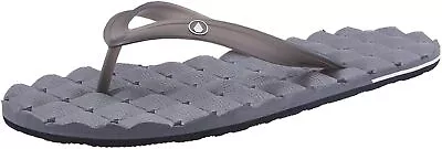 Volcom Mens Recliner Rubberr Sandal Size 8 Color Black Grey • $39.40