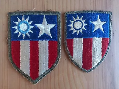£29.99 • Buy Two Original Ww2 U.s. China Burma India Cbi Embroidered Shoulder Patches
