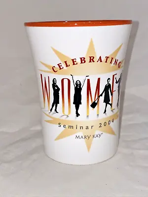 New MARY KAY Celebrating Women Seminar 2004 Coffee MUG Cup Bright Orange • $8.95