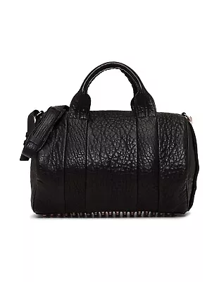 $899 • Buy Alexander Wang Rocco Leather Bag Rose Gold Pebbled Leather