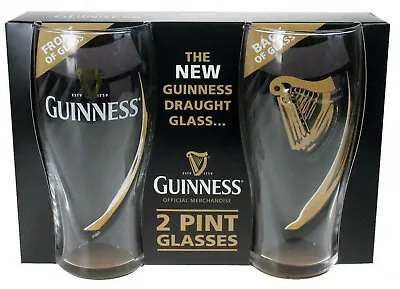 £17.95 • Buy Guinness Official Merchandise | Gravity 2 Pack Pint Beer Glasses | New Gift