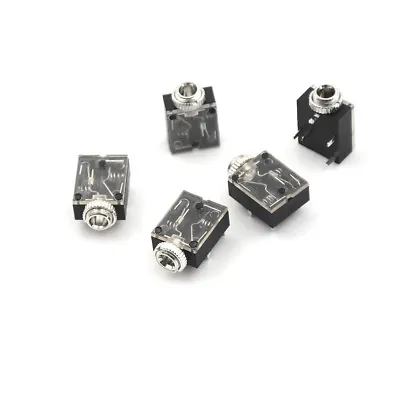 5pcs 5 Pins 3.5mm Audio Mono Jack Socket PCB Panel Mount Headphone Parts*oa • £2.29