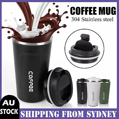 Insulated Travel Coffee Mug Cup Thermal Flask Vacuum Thermos O0K7 • $11.99