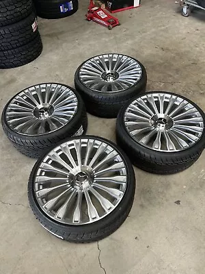 22x9 22x10.5 Silver Mercedes Wheels Tires S580 S600 S500 S550 S560 S63 MAYBACH • $2200