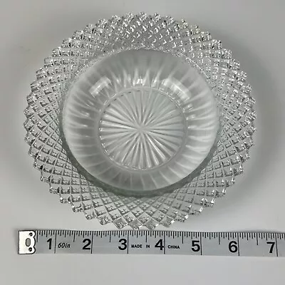 Vintage Anchor Hocking Miss America Clear Depression Glass Bowl 6” Ashtray • $11.99