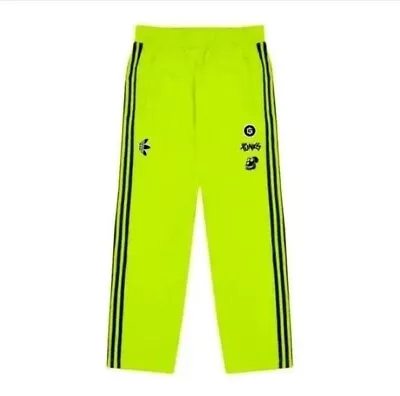 Adidas Bored Ape Yacht Club Punks Neon Yellow Track Pants Men’s Size Medium • $38