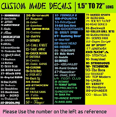 Custom Vinyl Lettering Decal Personalized Sticker Window Text Name Car Truck Van • $29.99