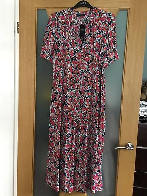 Marks And Spencer Sz 12 Dress Maxi Ditsy Floral Bnwt • £19.99