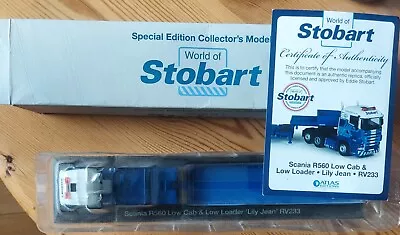 Atlas Editions Eddie Stobart 1/76 Scania R560 Low Cab & Low Loader Lily Jean • £9.50