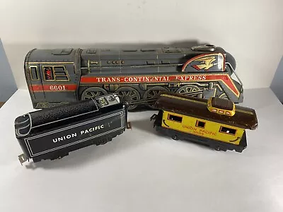 Vintage Union Pacific Train Lot Tin Toys Model Train Toy • $19.99