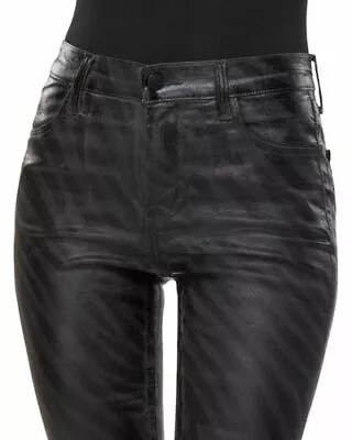 J Brand Womens Maria JB0018809 High Rise Skinny Galactic Black Zebra Jeans 26 • $71.99