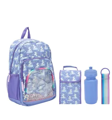 $23.80 • Buy NEW 4 X Piece Unicorn Backpack Set Kids Children Bag School Storage Travel