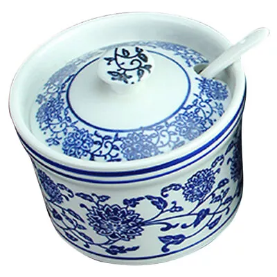 Ceramic Storage Jars With Lids - Blue & White • £17.45