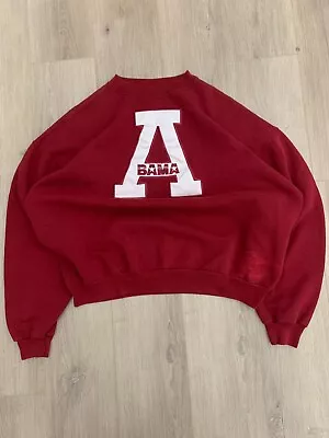 Vintage 90s Alabama Crimson Tide Sweatshirt Sz XXL USA Made Embroidered Crewneck • $24.95