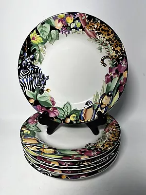 Set Of 6 Vitromaster Rain Forest 7 3/4” Salad Plates By Sue Zipkin  • $49.95