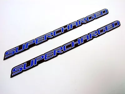 $9.50 • Buy Hot Rod T Bucket Rat V8 Supercharged Badge Emblems Blue