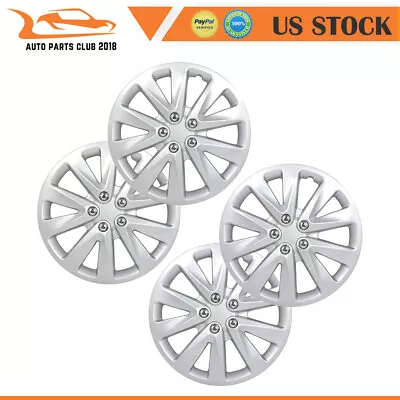 4Pcs 16  Hub Caps Snap On Full Silver For Chevrolet Impala Mazda 6 Grand Caravan • $37.13