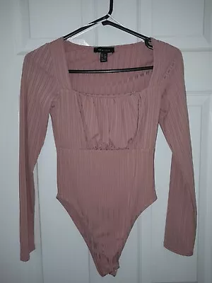Salmon Pink Bodysuit Size 6 Flattering New Look • £2.29