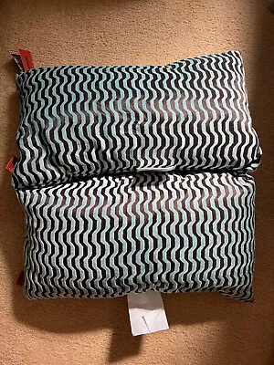 Brand New With Tags Target Missoni Toss Pillows Blue Brown Set 2 12 X 24 • $120