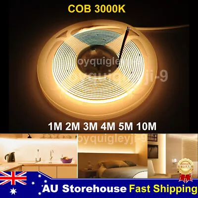 1M 2M 3M 5M 10M COB LED Strip Light 320Leds Warm White Flexible Tape For Living • $6.97