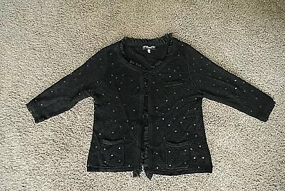 My Favorite Things Colleen Lopez Women's Size Medium M Sweater Cardigan Black  • $14.99