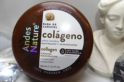 Andes Nature Collagen Snail Cream Crema Baba De Caracol Colageno 5.1 Oz SEALED • $10.98