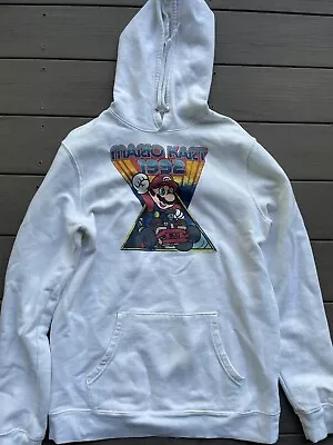 Old Navy Mario Kart White Hoodie Sweatshirt Mens Tall Medium NEVER WORN • $9.99