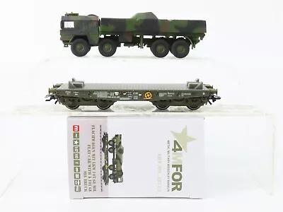 HO Marklin 4MFOR 48713 DB German Army Era V Flat Car W/Camo 10t Mil GL Truck • $49.95