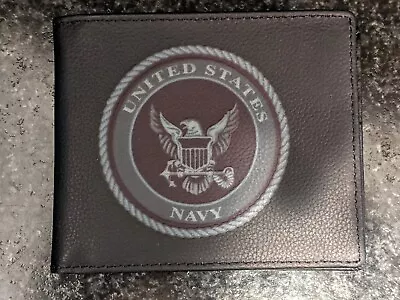 United States Navy Black Wallet Trifold FAST Free SHIPPING • $9.99