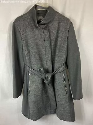 Women's Vince Camuto Grey Wool Trench Coat - Size Xxl - 49% Wool • $14.99