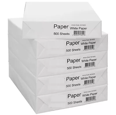 A4 White Paper Printer Copier 1 2 3 4 5 Reams Of 500 Sheets Photocopy Stationary • £20.95