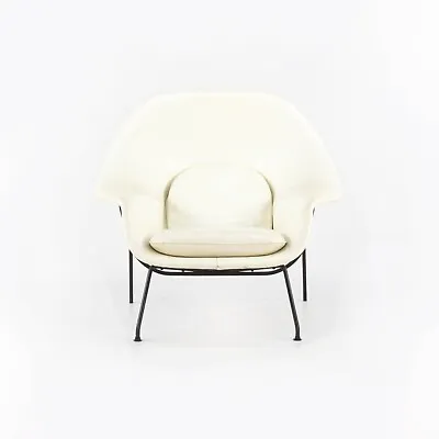 1960s Eero Saarinen For Knoll Womb Chair With Original White Vinyl Upholstery   • £4745.24
