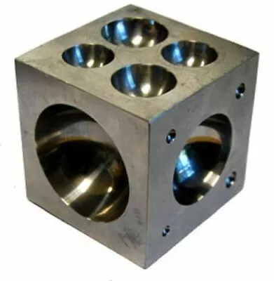 Jewelers Dapping Block With 18 Round Cavities 2  Polished Stainless Steel • $29