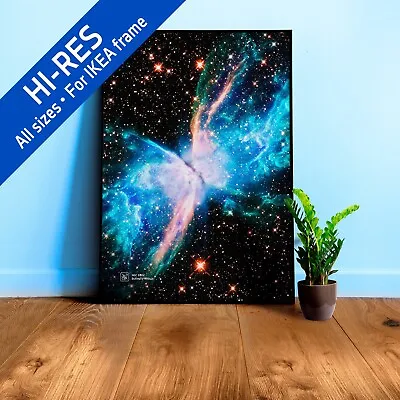 Butterfly Nebula NGC 6302 NASA Hubble Space Telescope — Space Poster • $25