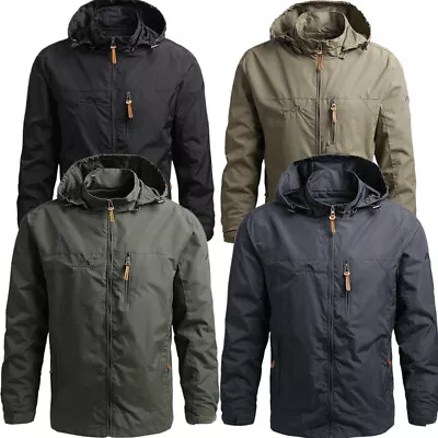 Men Waterproof Jacket Winter Soft Shell Warm Coat Tactical Hoodie Military Coats • £6