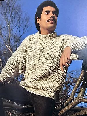 M15 - Knitting Pattern - Men's Fishermans Knit Jumper - 38-44  • £1.99