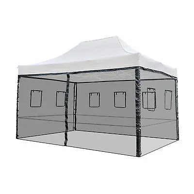 4 Mesh Sidewalls For 15x10 Ft Pop Up Canopy Tent With Windows Food Vendor Fair • $96.90