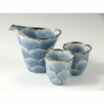 Platinum Peony Japanese Sake Set • $176