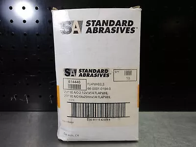 10 NEW! Standard Abrasives 2-1/2x1x1/4 80 Grit Aluminum Oxide Small Flap Wheel • $15.50