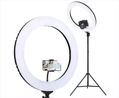 19” LED Ring Light Stand Tripod Selfie Phone Camera Holder Dimmable Circle Lamp • $133.99