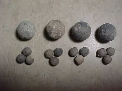 4 .69 Caliber Musket Balls With Buckshot-Found Ft. Craig New Mexico 1960's • $11.95