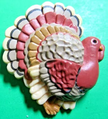 Vintage Hallmark Turkey Fall  Autumn Thanksgiving Holiday Lapel Pin (t113) • $11.28