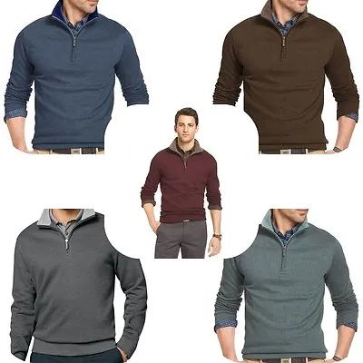 Van Heusen Mens Big & Tall Sweater 1/4 Zip Long Sleeve Pullover Top New $75 • $37